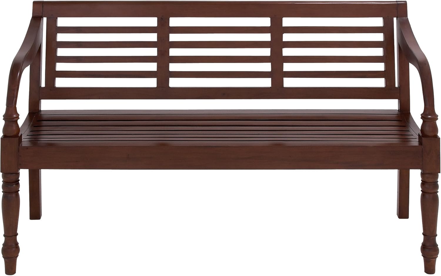 Woodland Imports Contemporary 35 Wooden Bench with Glossy