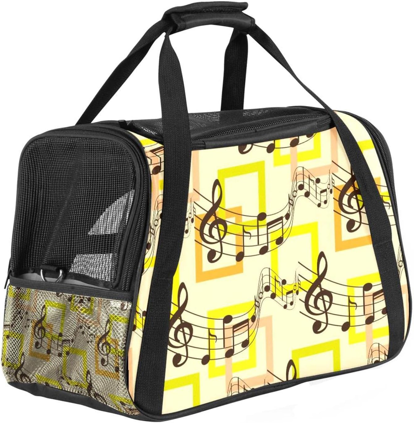 ペット キャリーバッグ 手提げ キャリー ショルダー 猫 ウサギ 小型犬 小動物用 通気性 持ち運びやすい ドライブ 旅行,音楽 音