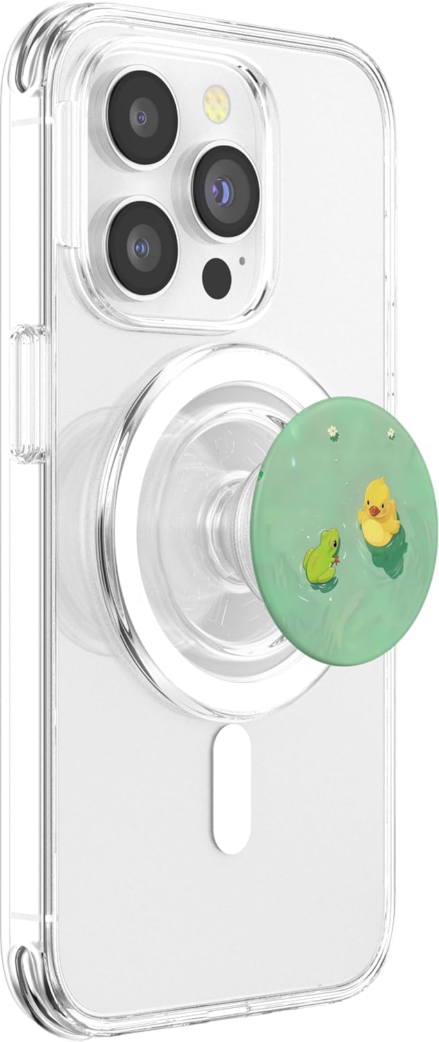 Cute Kawaii Duck & Frog Green Water Lake for Teenage Girl PopSockets PopGrip for MagSafe