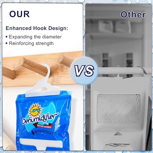 Miniatura 4 de Bolsas deshumidificadoras colgantes, bolsas deshumidificadoras eficientes para espacios de almacenamiento pequeños, 8.82 oz - 2 unidades