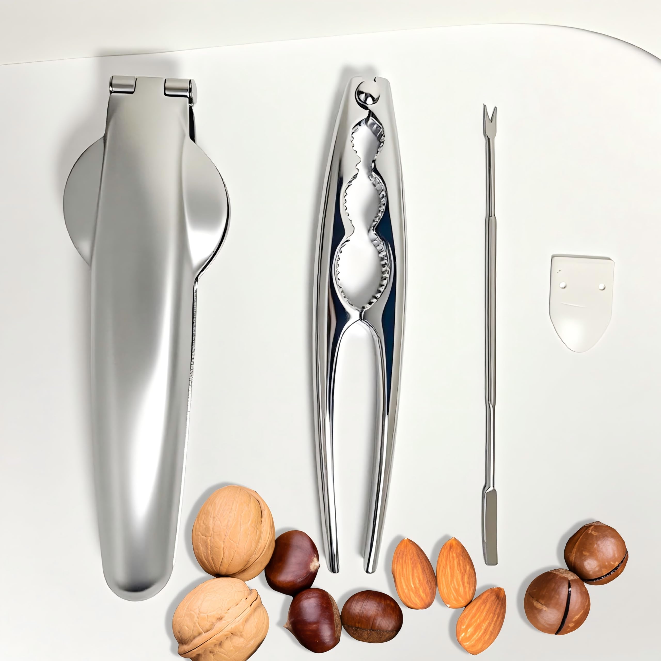 Pince à Châtaignes Et Casse-noix En Métal – 2 En 1, Poignée Ergonomique – Pour Noix, Noisettes, Amandes, Crevettes – Idée Cadeau - 3