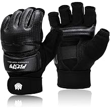 fitst4 sports mma boxing gloves padded training gloves punch bag kickboxing martial arts taekwondo sparring with wrist protection for men women