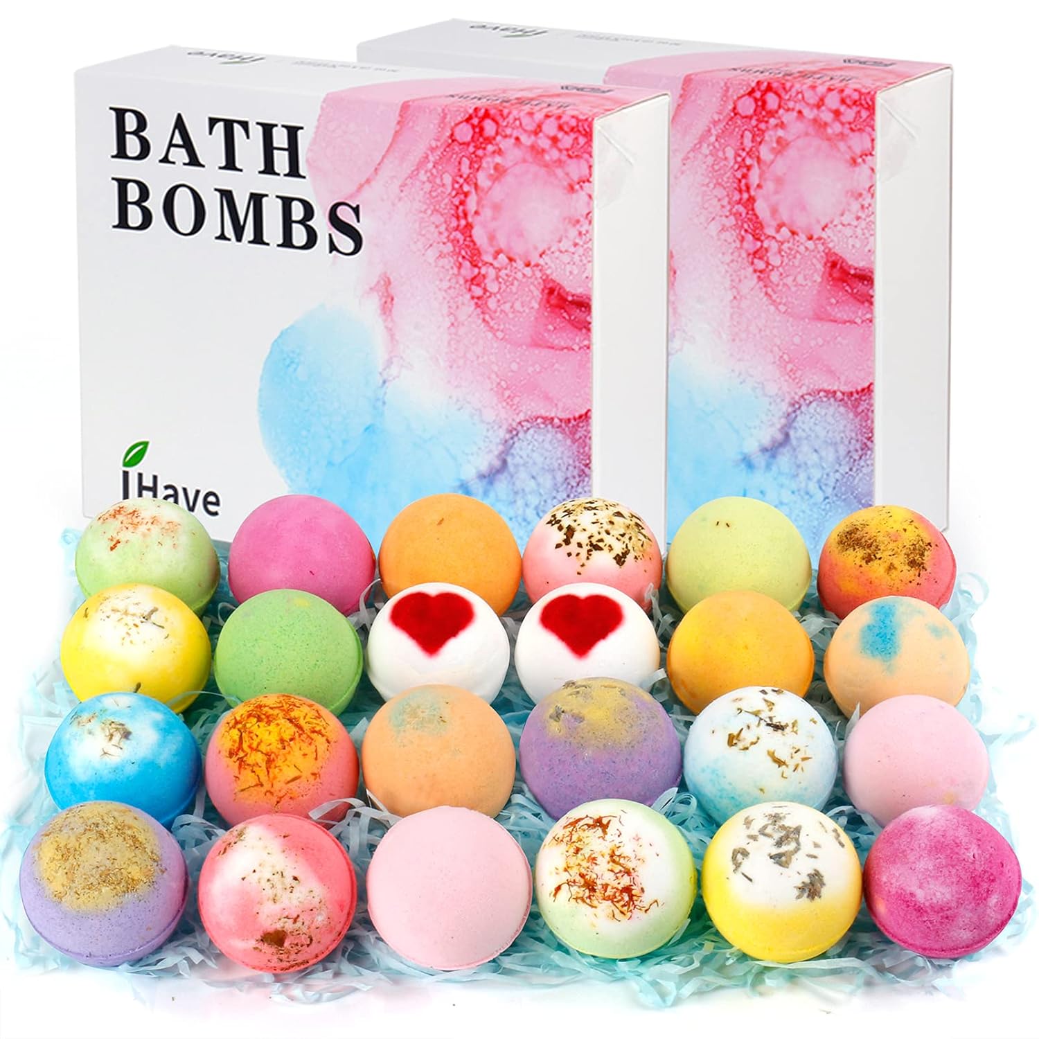 iHave Bath Bombs for Women, 12 Large Bath Bomb Set Bubble Bath Spa Gifts for Women, Natural Handmade BathBombs Rich in Essential Oils, Romantic Gifts for Her : Everything Else