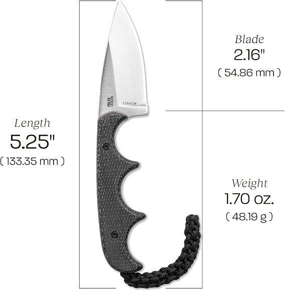 CRKT Minimalist Drop Point: Outdoor Plain Edge, Resin Infused Fiber, 2384CM