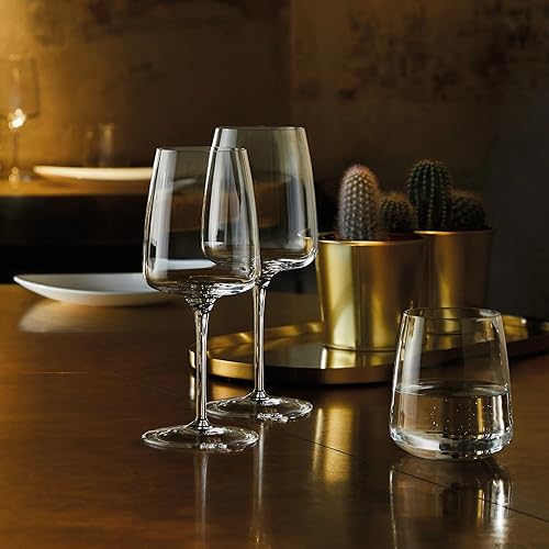 Miniatura 5 de Bormioli Rocco Planeo - Juego de 4 copas de vino sin tallo y copa DOF, 12.25 onzas, cristal de estrella transparente, apto para lavavajillas,