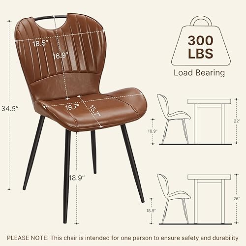 Miniatura 6 de Juego de 4 sillas de comedor, modernos juegos de cocina para cena, cómoda silla de comedor con patas de metal, respaldo ergonómico, función