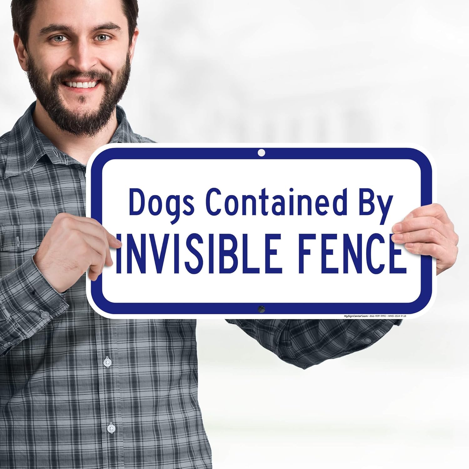 Invisible Fence for Dogs Electric Fence Sign, 9x18 Inches, Rust Free DiBound, Fade Resistant, Made in USA by My Sign Center