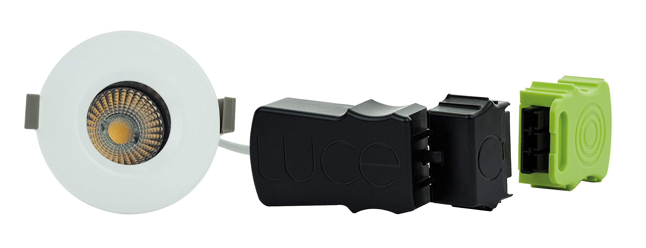 Luceco Regressed LED Dimmable Downlight, 7 Watts, 4000K Colour Temperature, White, 7 W/4000K