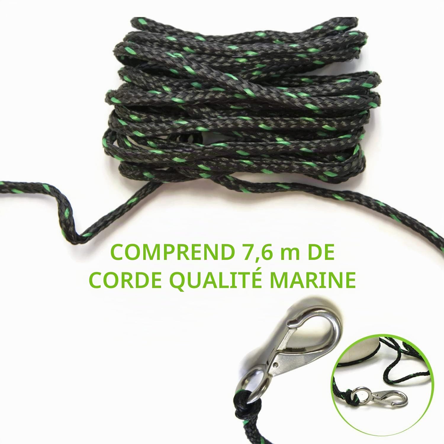 Gradient Fitness| Ancre Marine, Ancre Pliante de 3,5 LB, kit d'ancrage de Kayak à grappin également pour canoës, Planches à pagaie (Sup), Ancre de Jet Ski (3,5 LB)