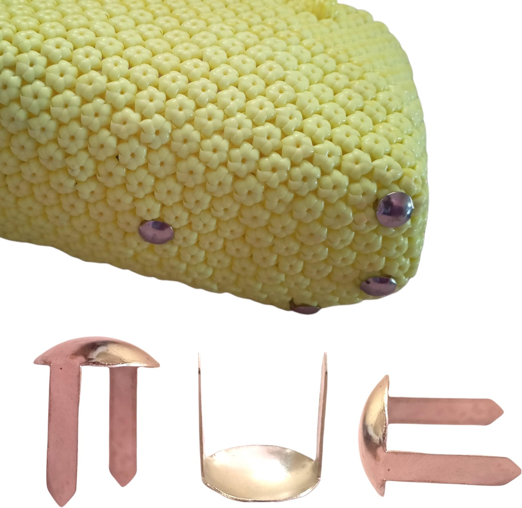 Plastic Wire Basket Button (Pack of 50) - Silver Metal Round Basket Bottom Button