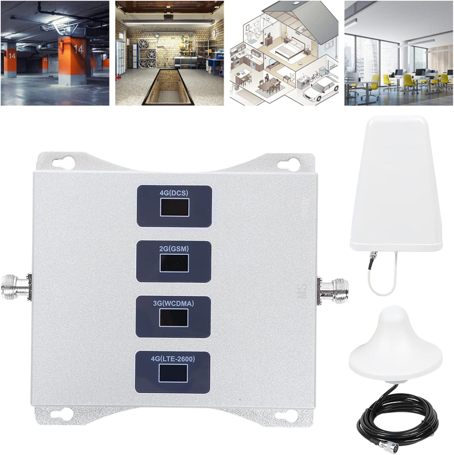 mobile phone signal 2600mhz 4 band signal repeater outdoor logarithmic antenna us plug