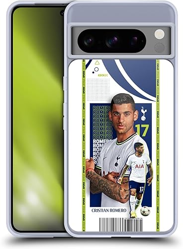 Head Case Designs Officially Licensed Tottenham Hotspur F.C. Cristian Romero 202223 First Team Soft Gel Case Compatible with Google Pixel 8 Pro