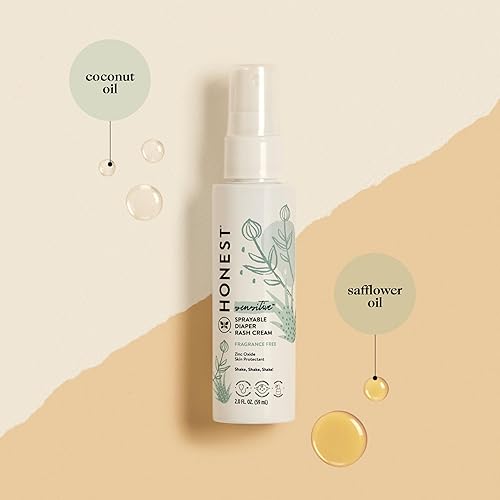 Miniatura 2 de The Honest Company Paquete de crema en aerosol para la dermatitis del pañal + jabón calmante para la parte inferior del bebé, hipoalergénico,
