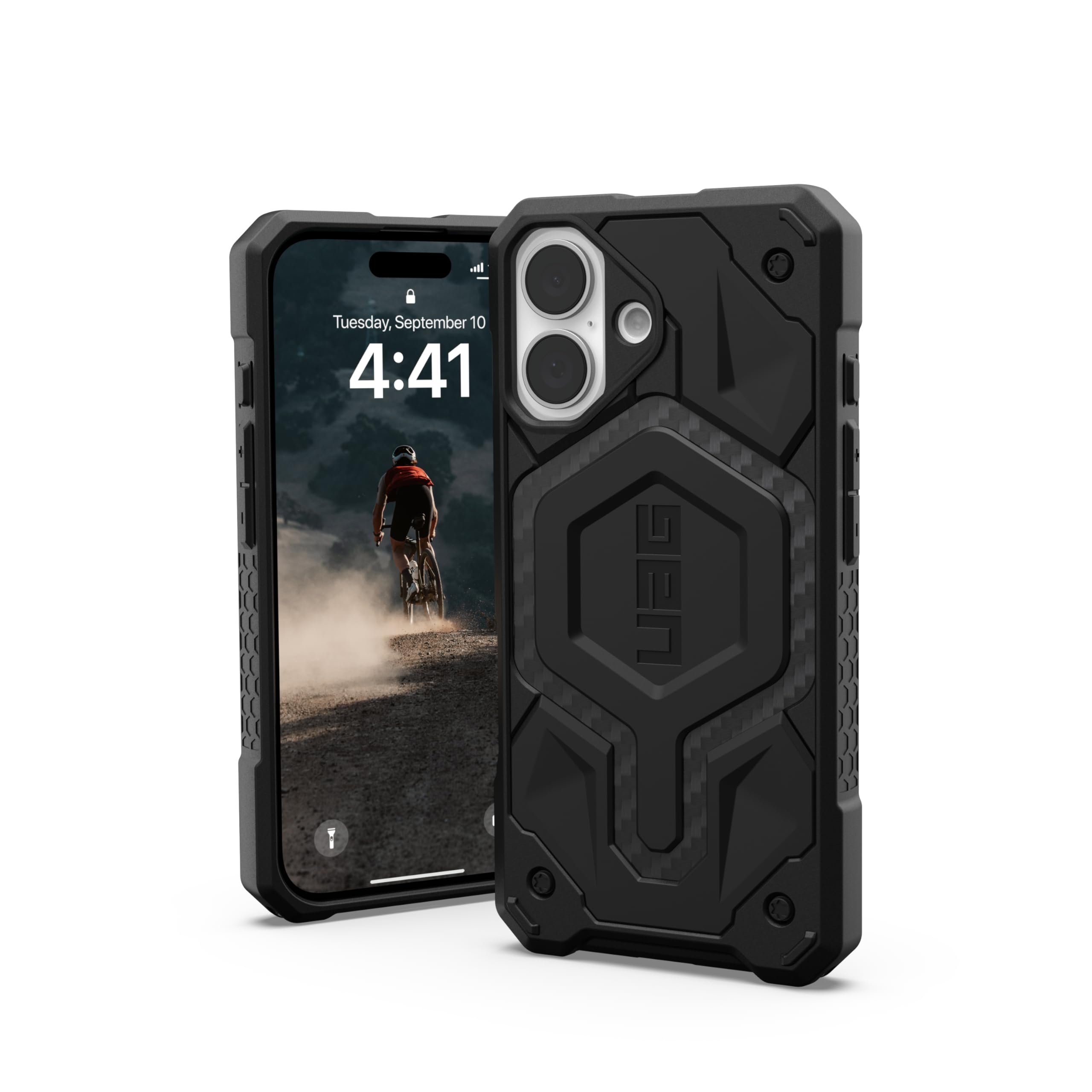 URBAN ARMOR GEAR Monarch Custodia iPhone 16 | Perfetta aderenza | Resistenza alle cadute di 7,6 m | Compatibile con la ricarica wireless | Tutte le porte accessibili