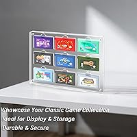 Vista 5 de Video Game Cartridges Display Case,Compatible with Gameboy Advance Card Holder,Magnetic Acrylic Frame for Retro Game Gba Cartridge Collection