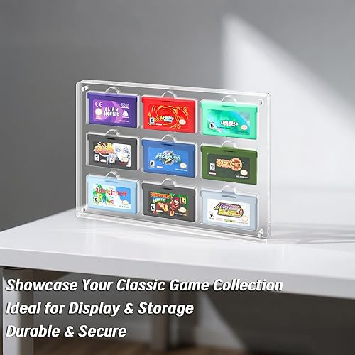Miniatura 5 de Estuche de exhibición de cartuchos de videojuegos, compatible con soporte para tarjetas Gameboy Advance, marco acrílico magnético para colección de