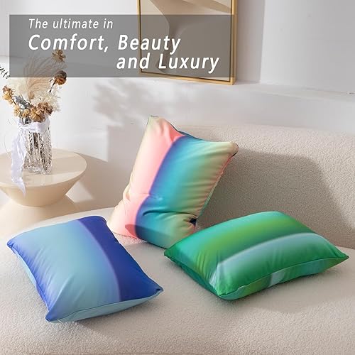 Miniatura 8 de Almohada blanda de microcuentas para el cuello, con funda extraíble de 16 y 12 pulgadas, almohada suave de viaje para cama corporal, almohada de