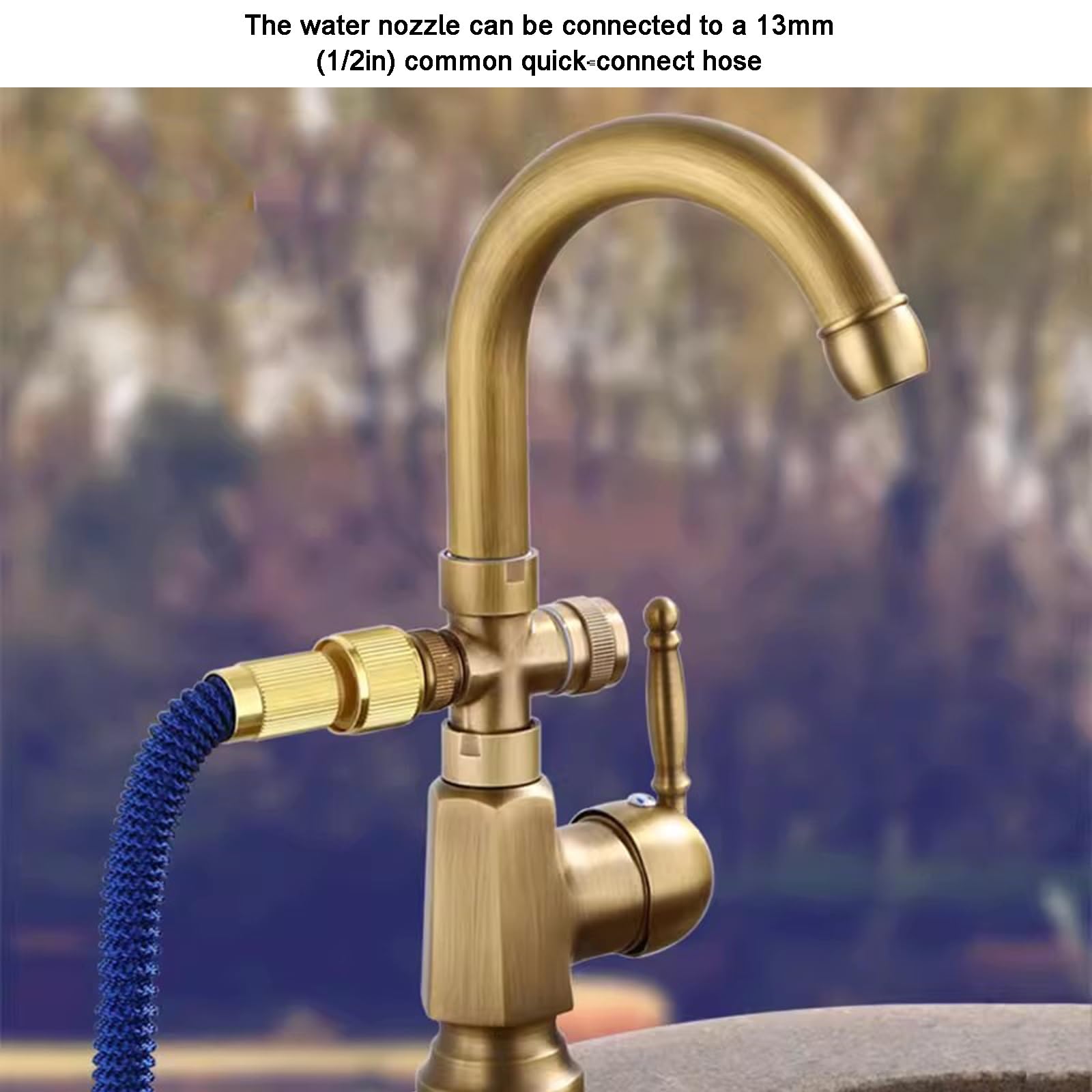 Columna de Agua Jardín Grifo Exterior Grifos de Latón para Suelo Resistentes Al Viento Y La Lluvia Giratorios 360° para Terrazas Y Patios.
