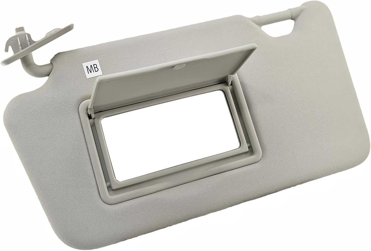 Pair of Left and Right Sun Visor with Clips and Screws for Nissan Versa 2013-2019 Color Gray with Vanity Mirror Interior Sunshade Replacement (No Slide Out Extension)