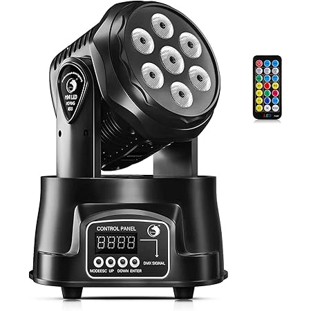 U`King Moving Head Light RGBW Stage Lighting DJ Lights 7 x 10W LED Beam Spotlight 9/14 CH Wash Light with DMX and Sound Activated for Party Church Wedding Bar Christmas Halloween U`King Moving Head Light RGBW Stage Lighting DJ Lights 7 x 10W LED Beam Spotlight 9/14 CH Wash Light with DMX and Sound Activated for Party Church Wedding Bar Christmas Halloween