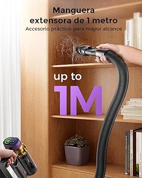 Ivormentico V10 EVO Aspiradora sin Cable, 50Kpa/70Mins Aspiradoras Escoba con Modo Automático, Depósito Doble de 1.8L, Pantalla Táctil LED, Ideal para Pelo de Mascotas/Alfombras/Suelos Duros5