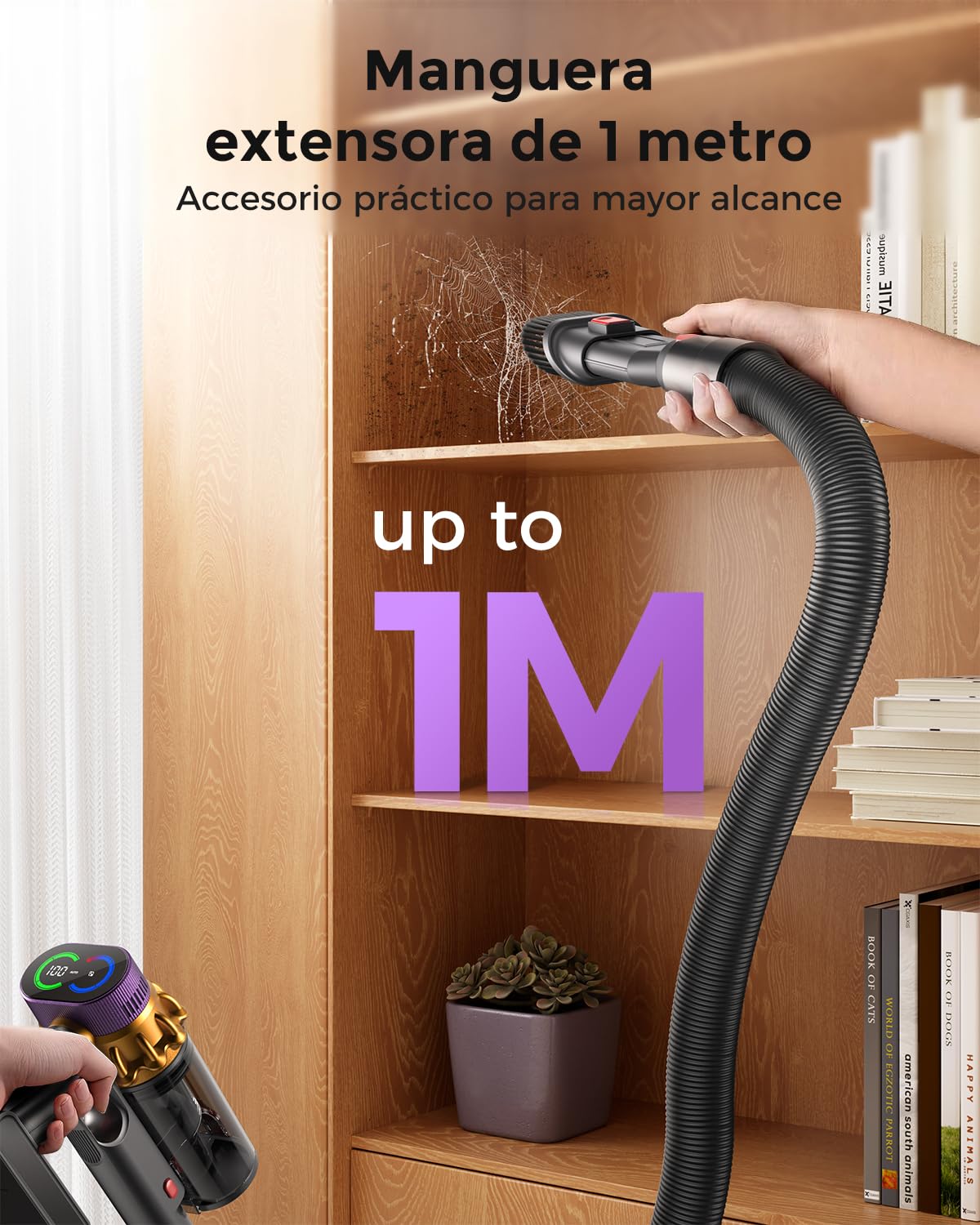 Aspiradora sin Cable, Ideal para Pelo de Mascotas/Alfombras