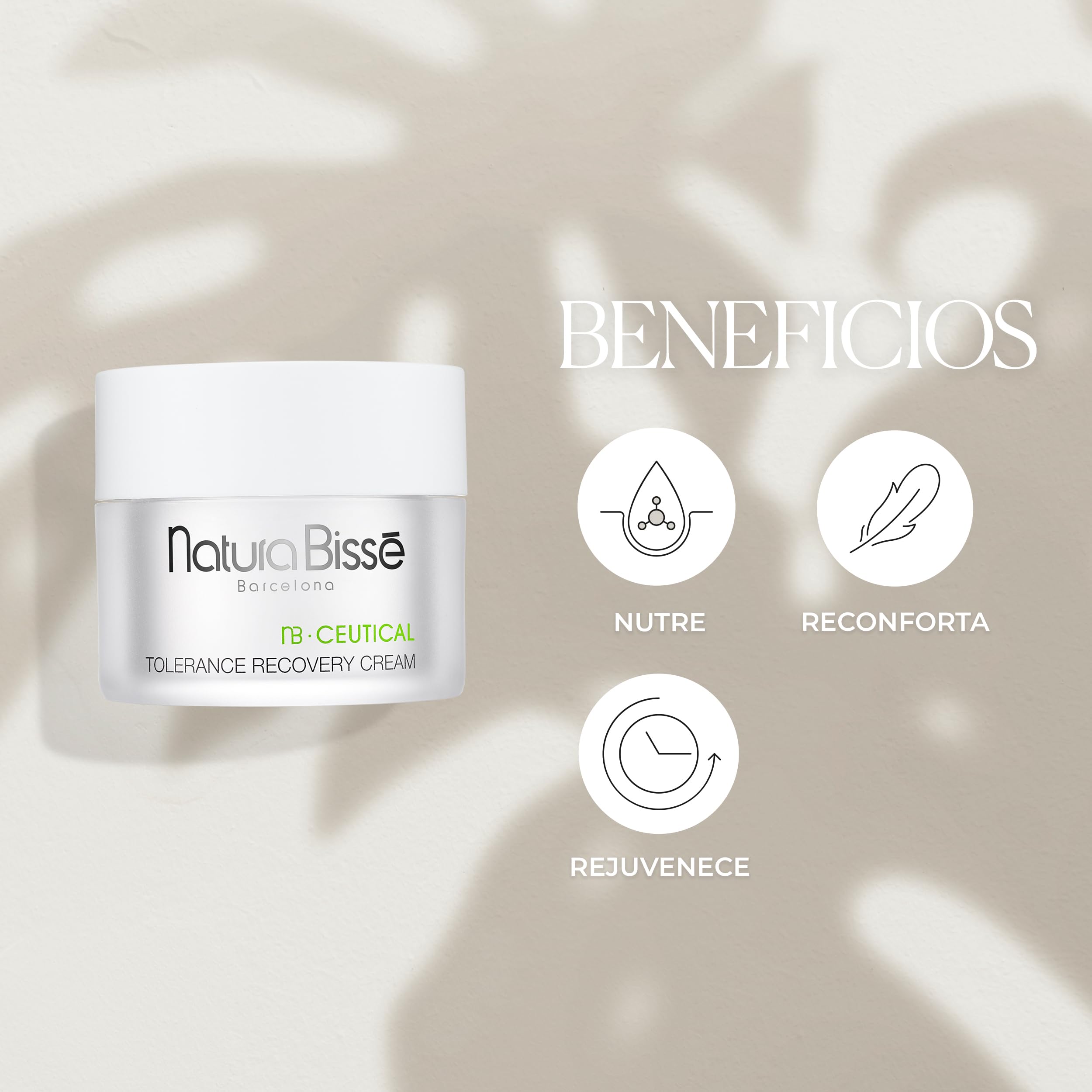 Natura Bissé Tolerance Recovery Cream | Crema Hidratante Facial Antiedad Con Péptidos, Fermentus Glaciarum y Phytocután | 50 ml