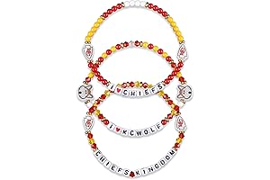 NFL Team Logo Taylor Chiefs Beaded Bracelet