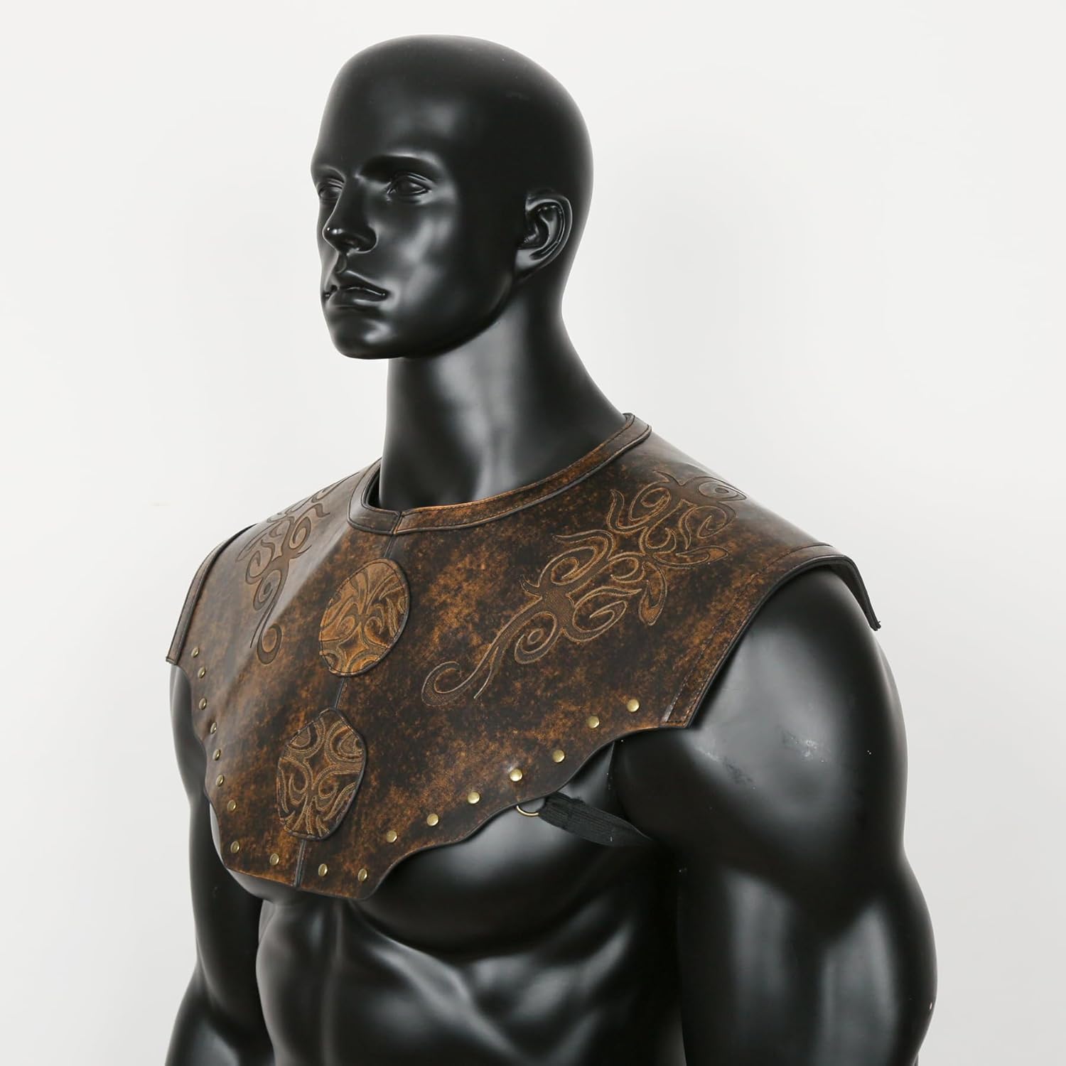 L'VOW Viking Leather Breastplate Adult Chest Armor Renaissance LARP Knight Cosplay Medieval Accessory - Image 8