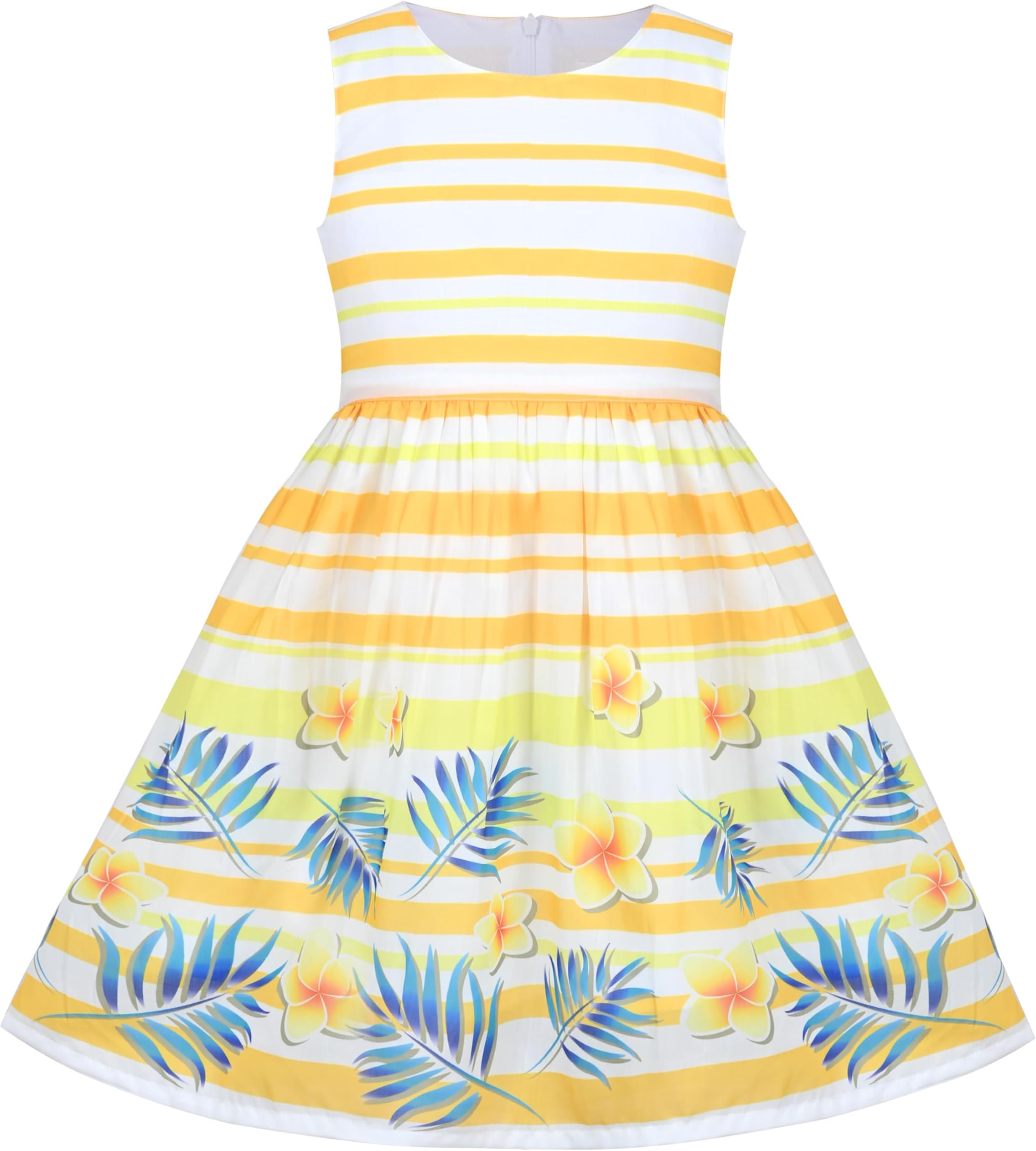 Sunny Fashion Girls Dress Rose Flower Double Bow Tie Party Sundress