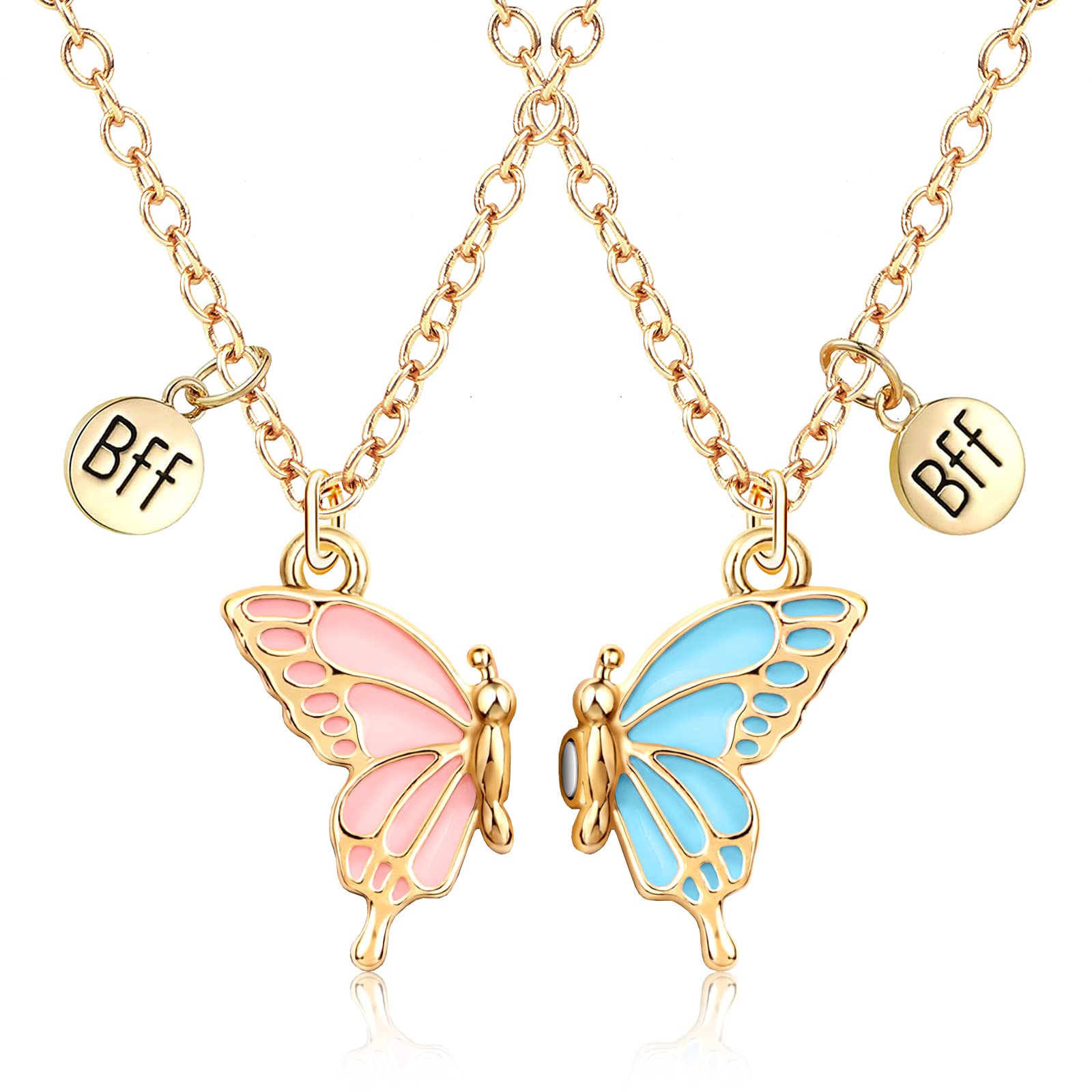 SCJJZ Collana Dell'Amicizia A Forma Di Cuore Con Farfalla Arcobaleno – Set Da 3 Per BFF, Idea Regalo Per Bambine E Ragazze - 4