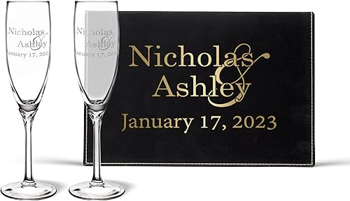 Miniatura 38 de Personalized Wedding Champagne Flutes - Anniversary Toasting glasses wedding Mr and Mrs Couples Wedding Gift Champagne Toasting Flutes Glasses