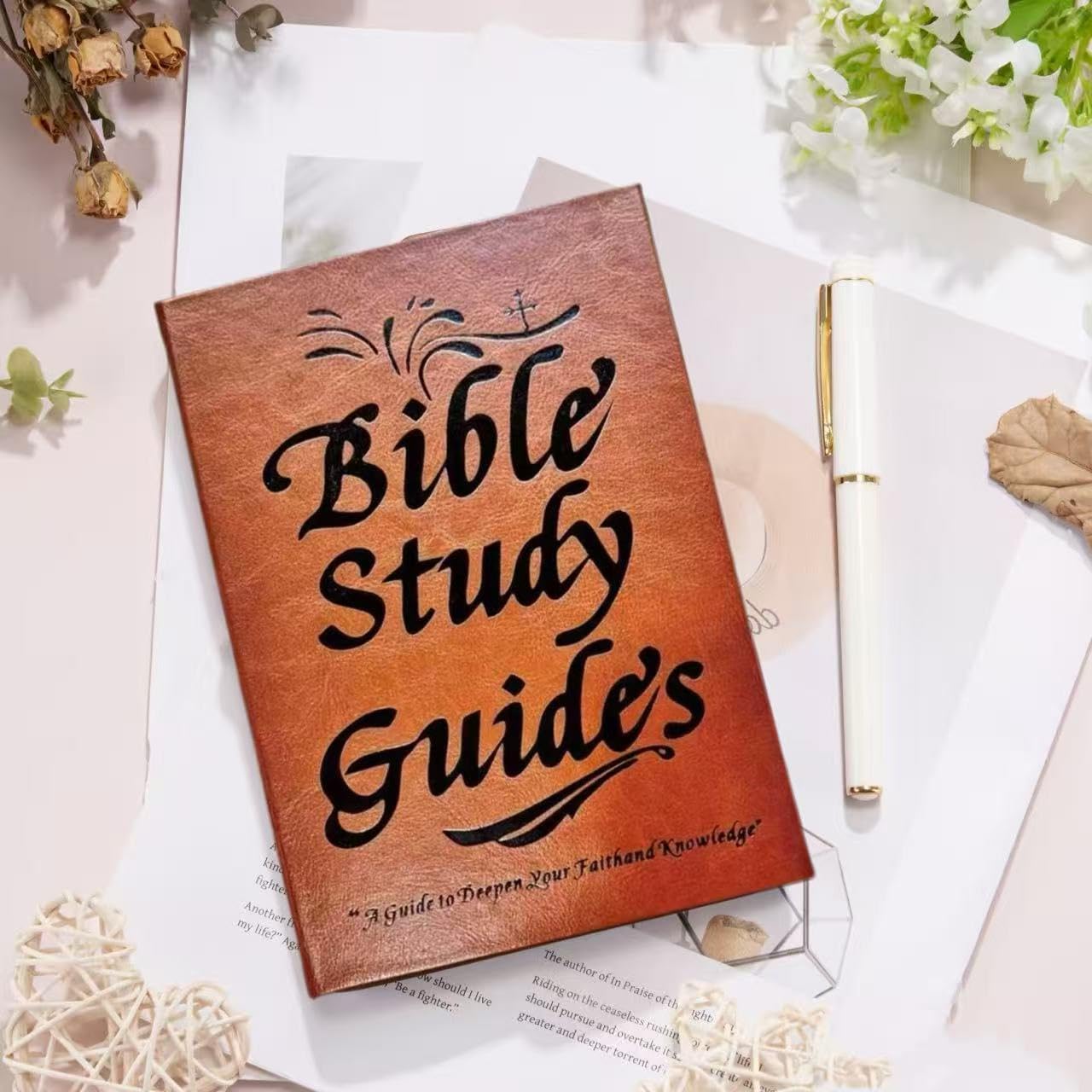  66-Page Bible Study Guide & Year-Long Devotional Journal for Women: A Daily Scripture Quote and Prompt for Deepening Faith (brown, A4 11.2IN*8.4IN) thumbnail