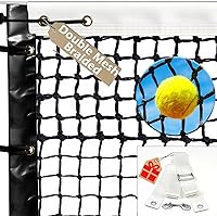 Soboyo Heavy Duty Professional Tennis Net 42FT x 3.5FT Double 6 Rows, Weatherproof Replacement for Outdoor/Indoor Courts w/ Center Strap