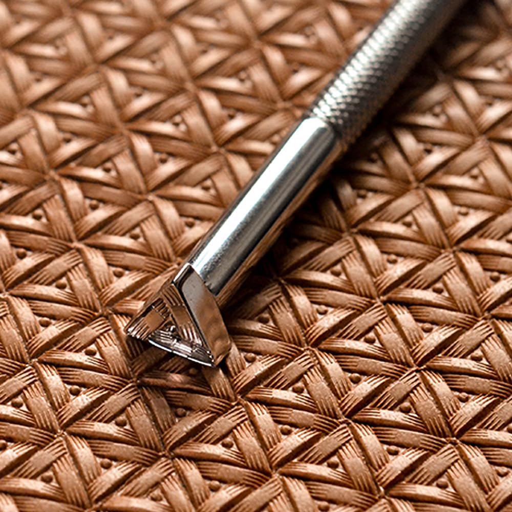Leather Stamps Tri Braid Geometric Stamp Leather Stamping Tool 304 Stainless Steel Punch Carving DIY LeatherCrafts (Small)