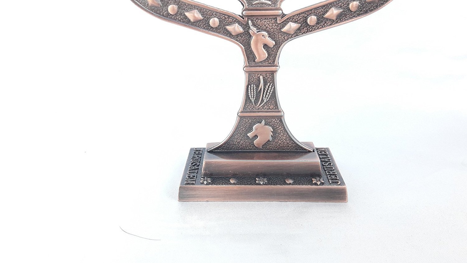 A&M Judaica 59038 Round Style Mini Menorah44; Green - 5.5 in.