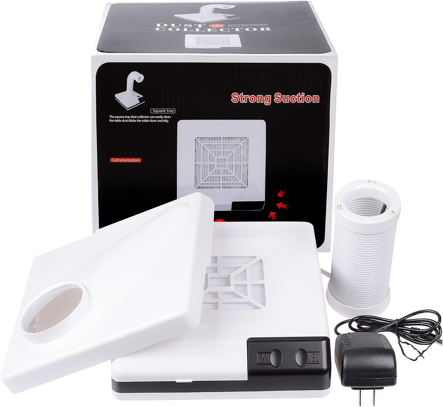 65W Dust Suction Collector Strong Power Dust Remover Manicure Vacuum Cleaner Lab Nail Art Equipment Durable