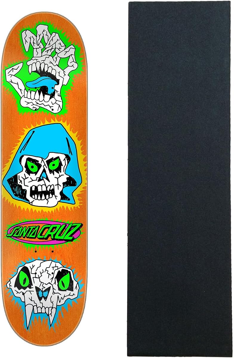 Santa Cruz Skateboard Deck Scribble Head FeelBase 7.75" x 30.25" with Grip