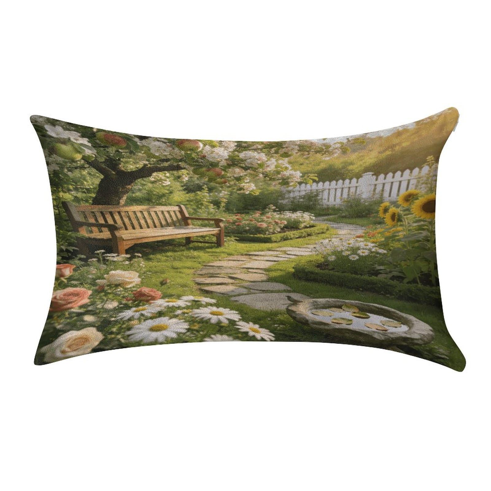 Fodpand Style Bauerngarten Pillowcase,Elegant Designed Home Decor,Velvet Pillowcase,Soft And Cozy,Pillow Case Cover With Hidden Zipper For Bedroom, Sofa, Couch
