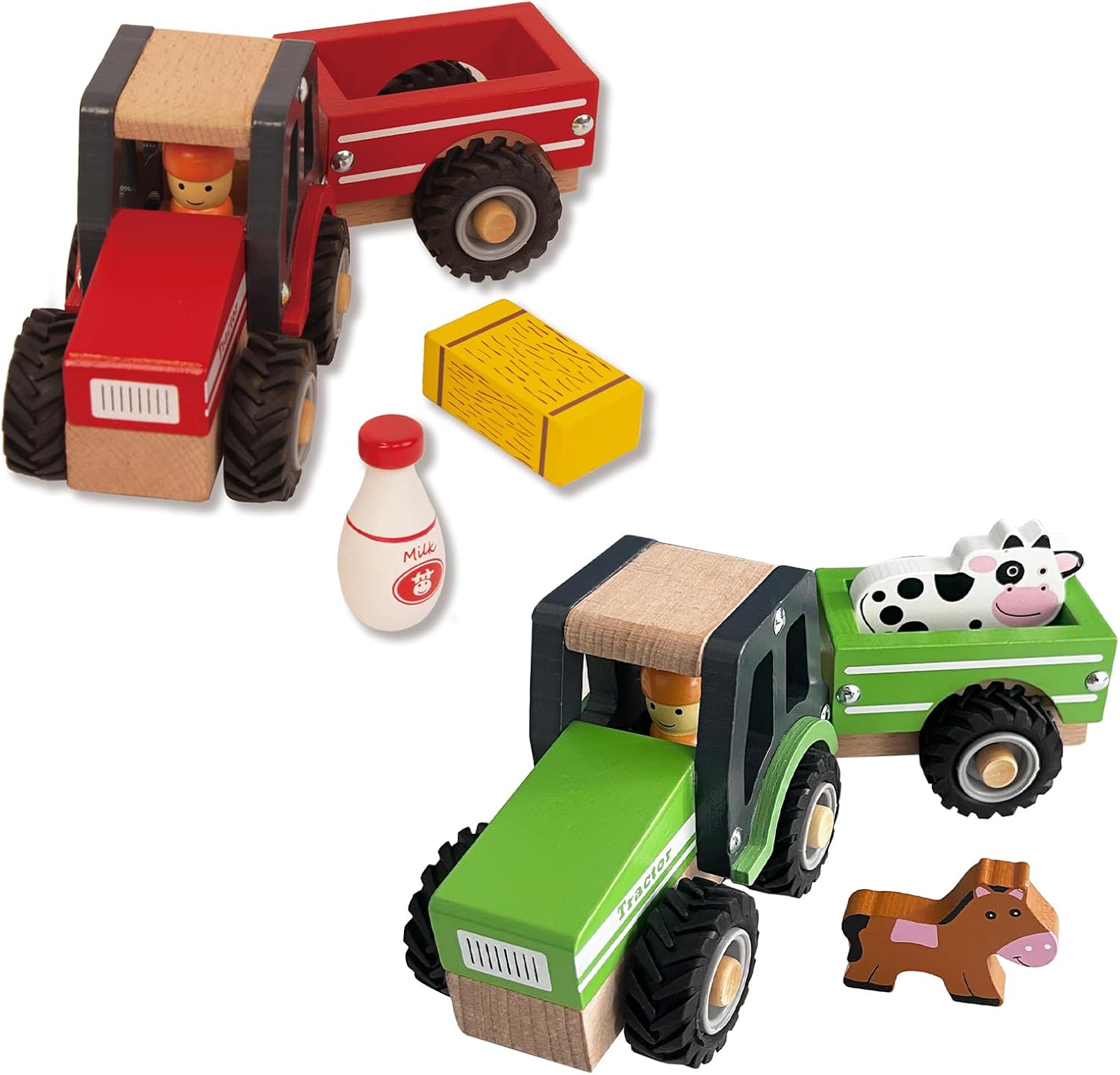 Pcs Wooden Tractor Toys for Toddlers 1-3, Baby Jamaica Ubuy