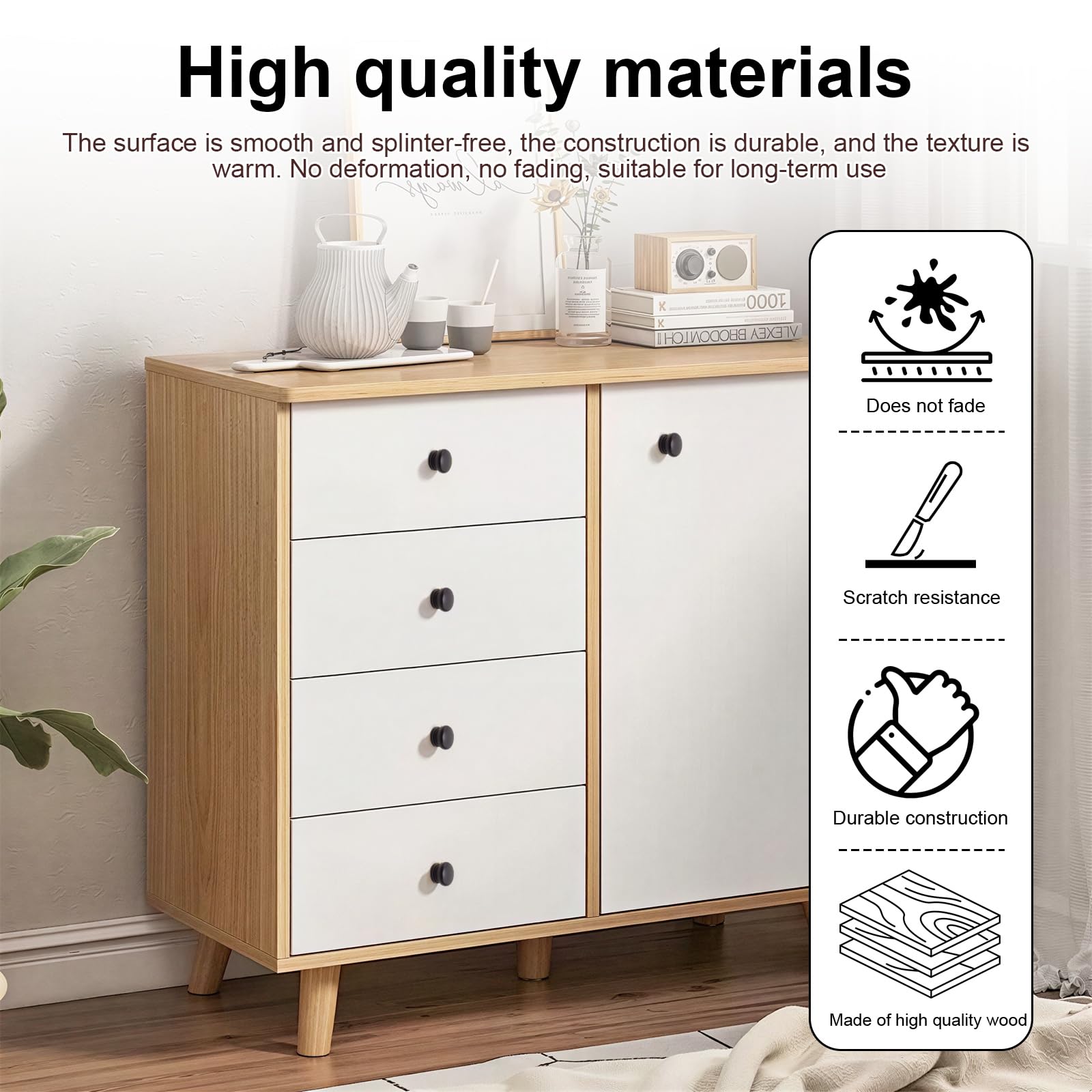 FINELYCR 10 Stück Schrankknöpfe, Dunkelbraun Knauf für Schrank, Durchmesser 33 mm, Pilzform-Möbelknauf, Geeignet für Kleiderschränke, Schuhschränke, Schubladen und Andere Holzmöbel Baumarkt