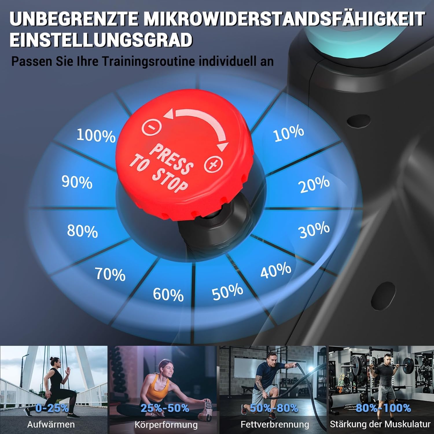 WENOKER Heimtrainer Fahrrad, Magnet-Ergometer bis 160 kg | Unter 15 dB, 80 % vormontiert, Aufbau ca. 25 Min, Für 143–192 cm, Magnetwiderstand, 16 cm Sitzverstellung, 2 Jahre Service