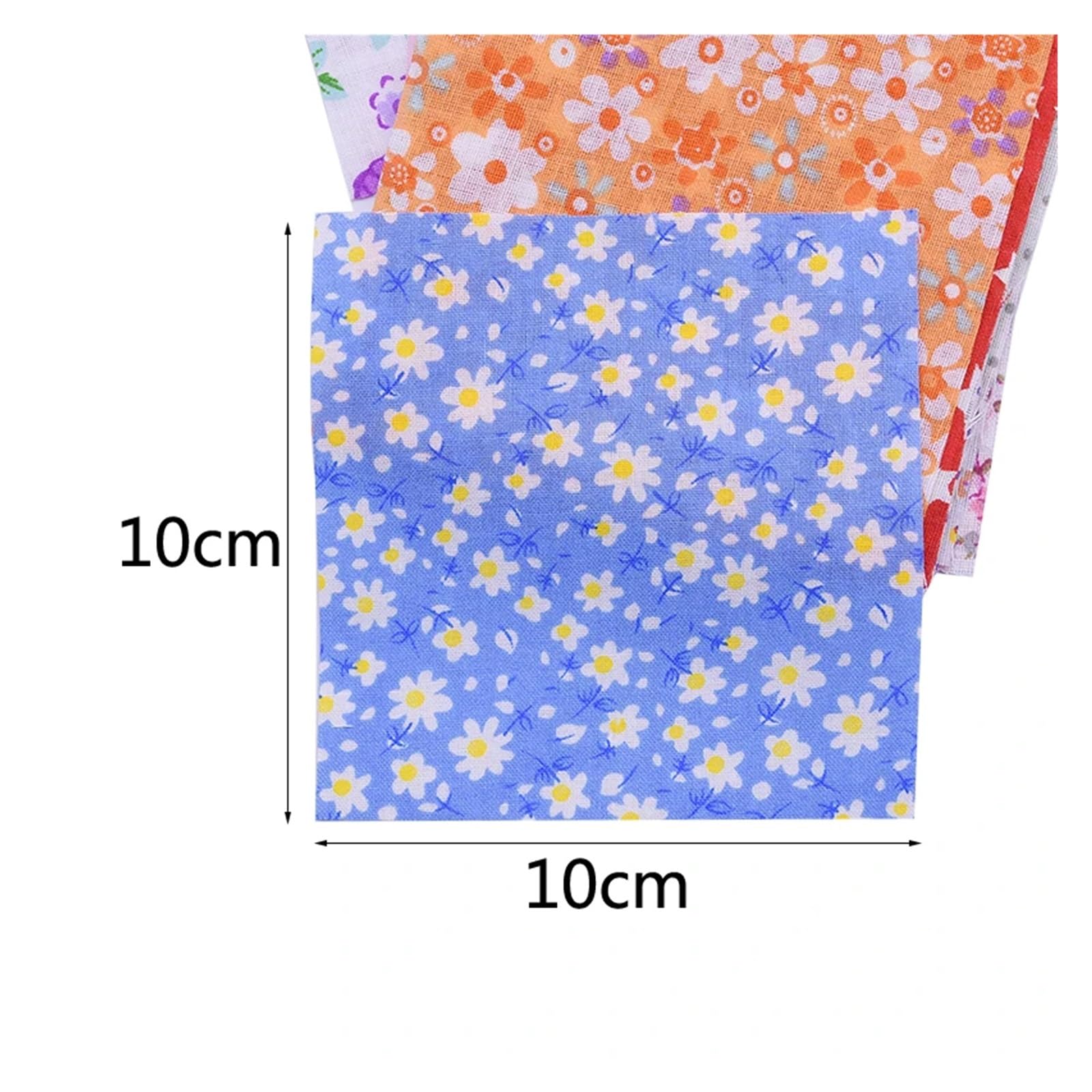 Patchwork Stoffe 50 Stück 10 x 10 cm gemischter Stil, quadratisch, Patchwork-Baumwollstoff, Stoff, DIY, Nähen, Blumendruck, Stoffe