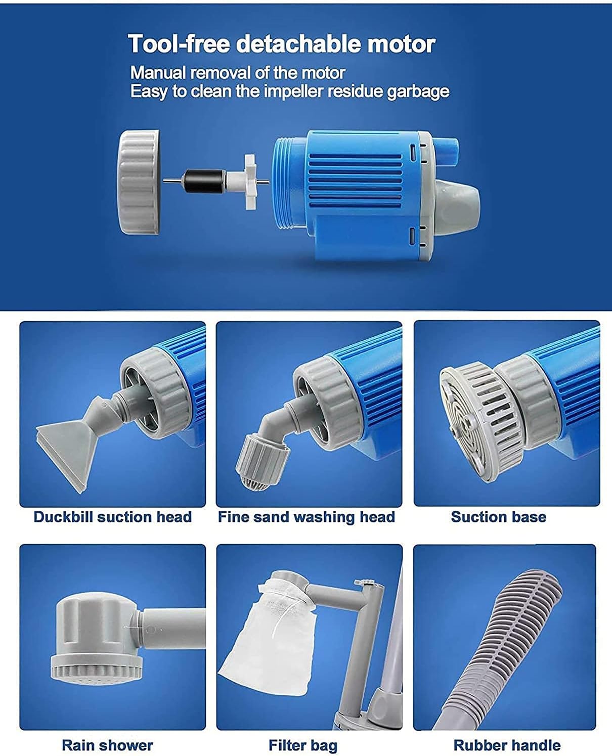 Aquarium Electric Gravel Cleaner, 220V/28W Automatic Removable Vacuum Water Changer, Sand Gravel Washing Device Pump Filter, Apply to Fish Tank Cleaning,for Aquarium Water Filter