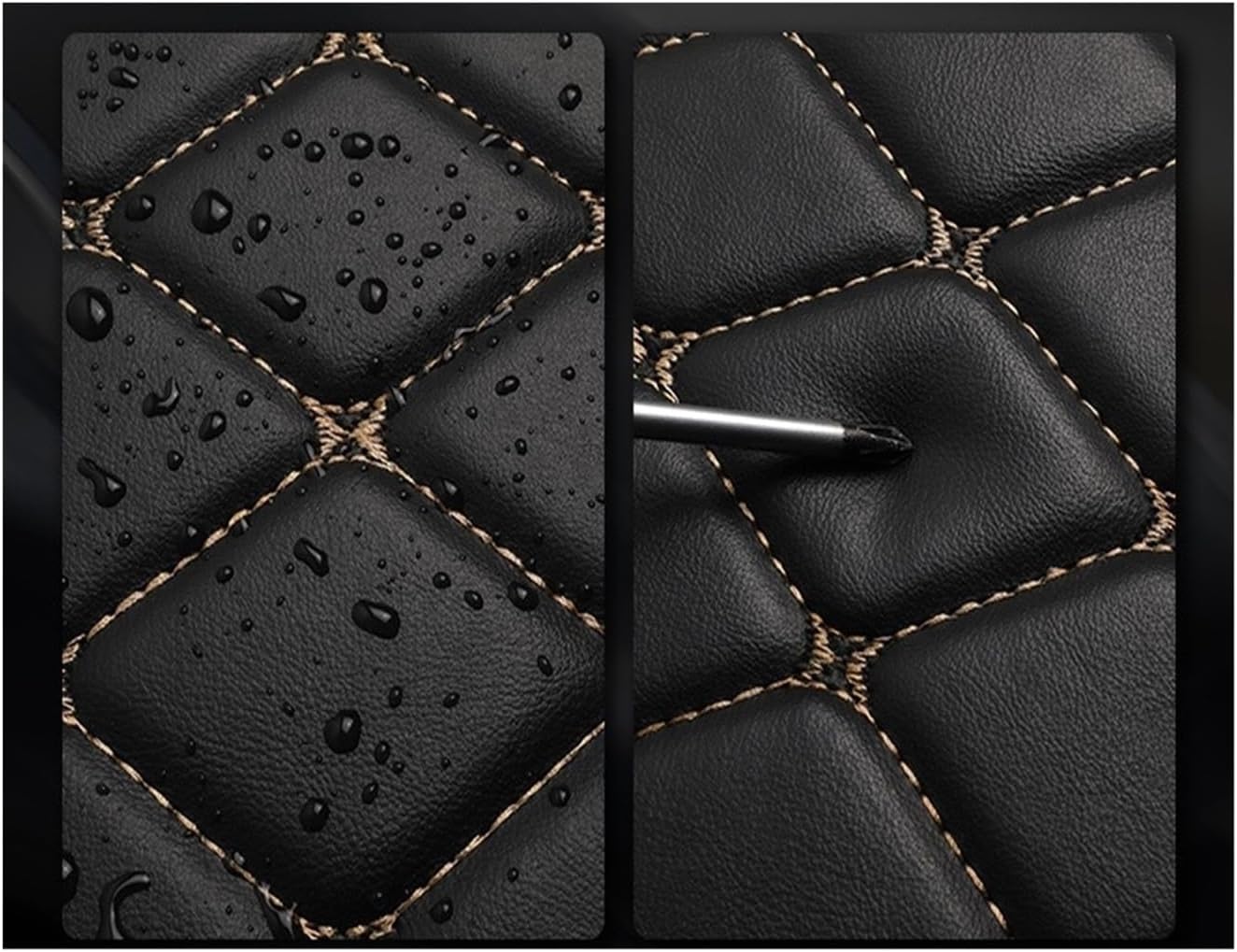 Car Mattress rollaway Bed Car Back seat Sleeping Appliance Leather Non-Inflatable Rear Sleeping mat Camping Travel Bed(D,Medium)