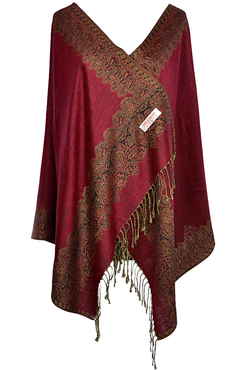 Accessory Necessary Soft Silky Paisley Print Pashmina Shawl Wrap Scarf