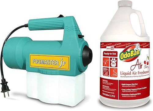 OdoBan Fogmaster Jr. - Nebulizador eléctrico de mano y ambientador líquido, 1 galón, aroma a cereza