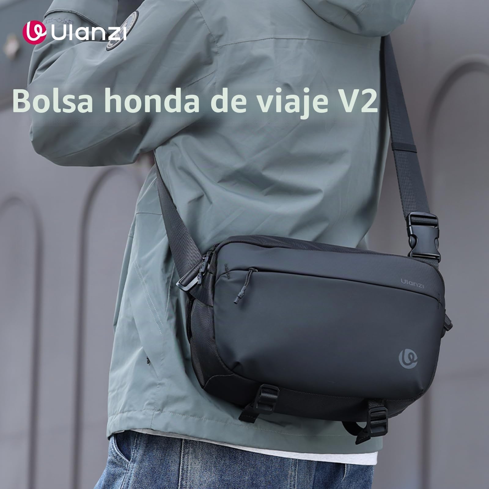 ULANZI Bolsa Funda Cámara Réflex 10L, Negro Bolsa Cámara Fotográfica, Bolsa Bandolera Cámara Impermeable Resistente, Mochila para Cámara Réflex Digital Compatible con SLR/DSLR