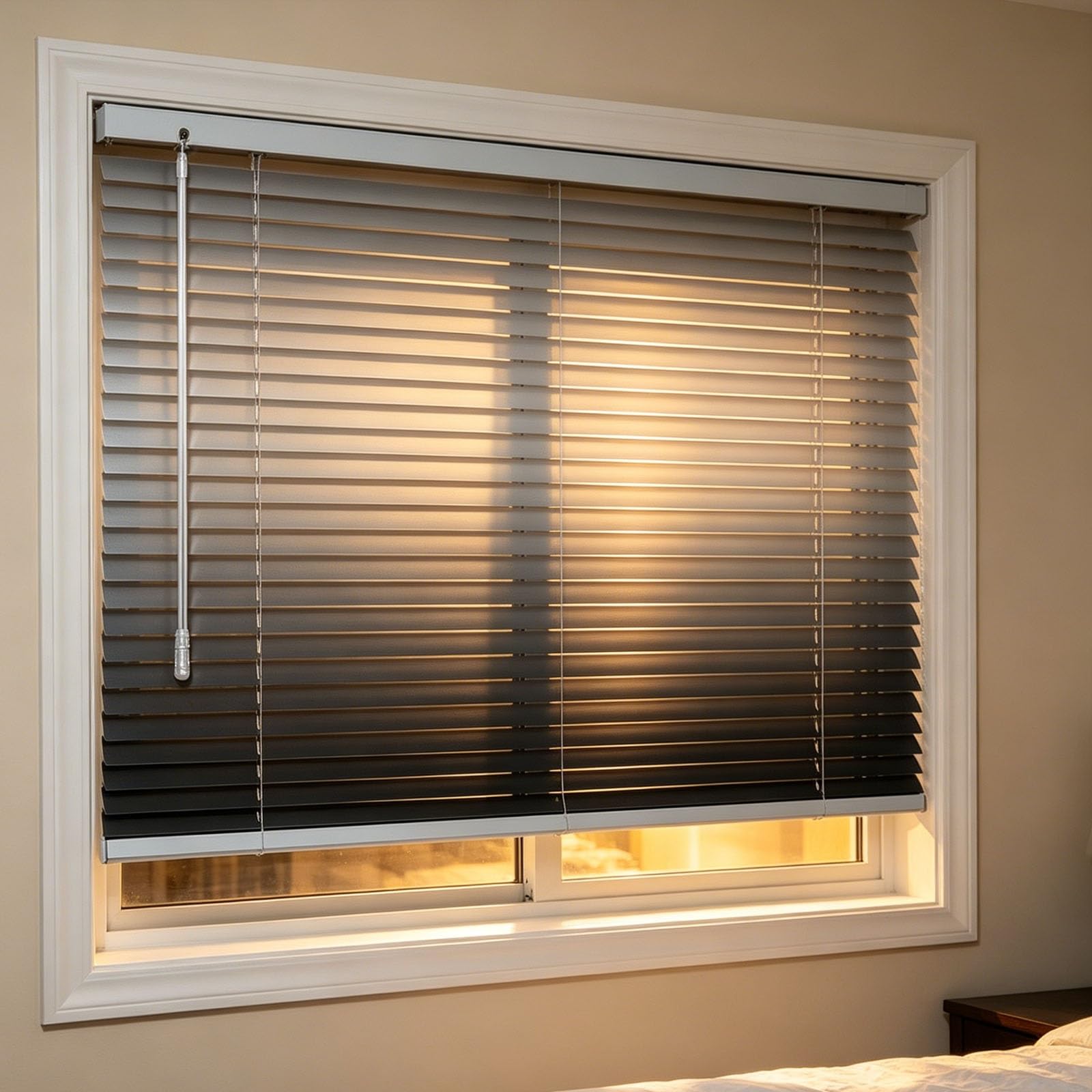 Persiana Veneciana para Ventana Aluminio, Persianas Venecianas Interior, Lamas 25mm, Estor Horizontales Ajustable Privacidad Blackout para Cocina Oficina(Gris,W:120 x H:250cm)