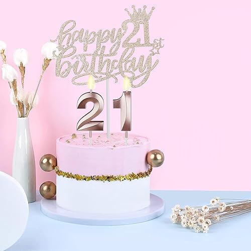 Miniatura 318 de Decoraciones de cumpleaños de 3 años para niñas; banda, corona/tiara, velas y adorno para pastel de cumpleaños de 3 años; regalos y decoraciones